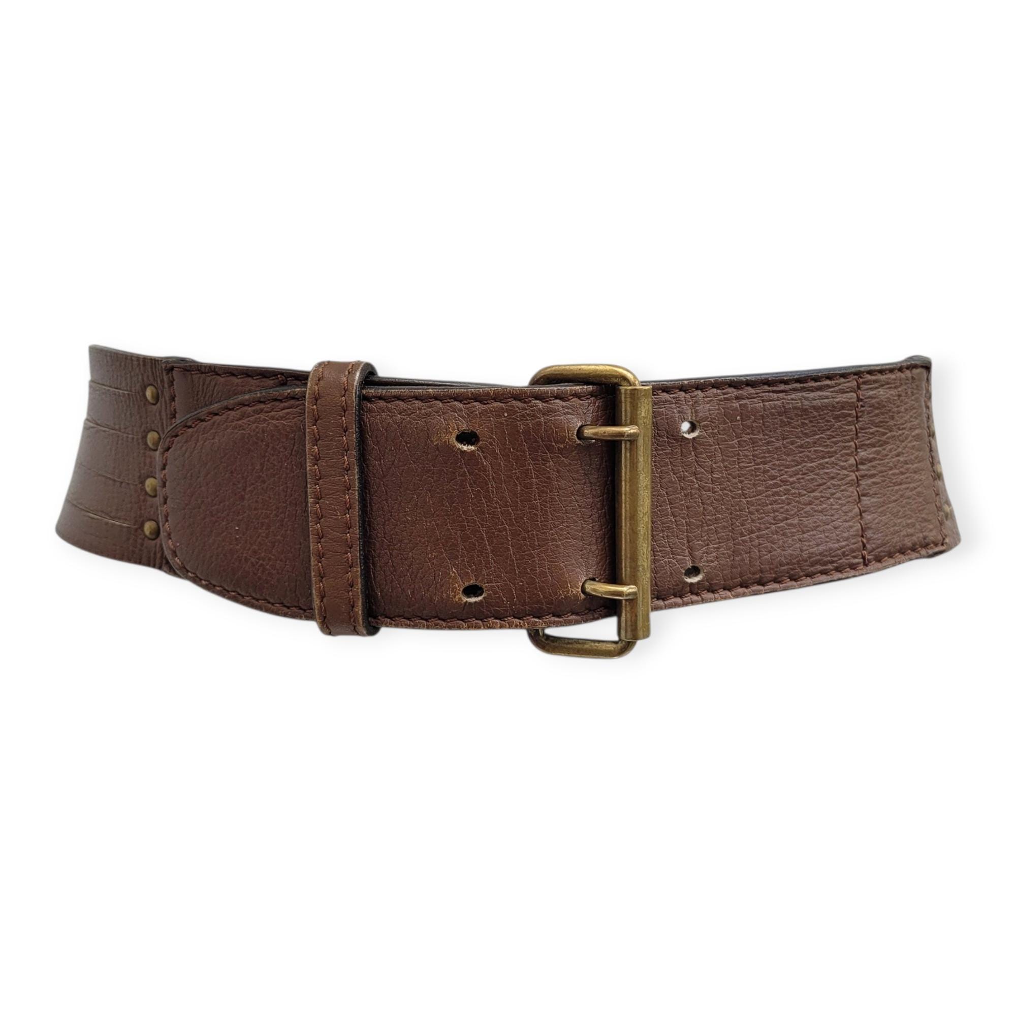 AZZEDINE ALAÏA Vintage 1980s Leather Belt With Metal Buckle - Etsy