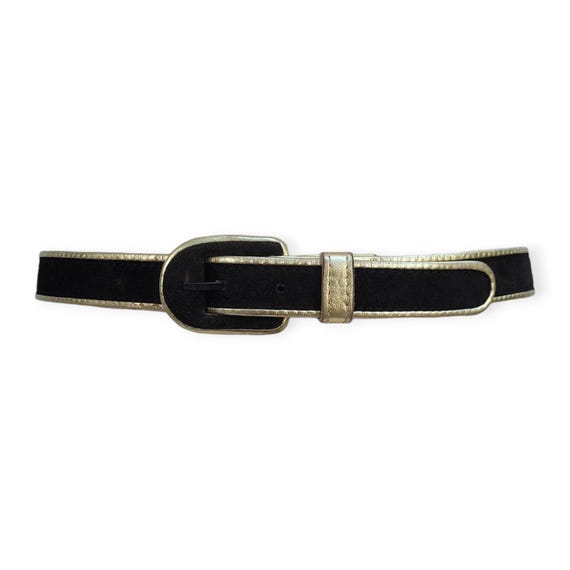 Vintage YSL Leather and Suede belt SAINT LAURENT Cassandre suede belt | NET-A-PORTER main image 4