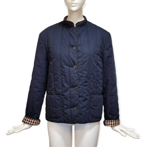 AQUASCUTUM Vintage Navy & Tartan Quilted Jacket - image 10