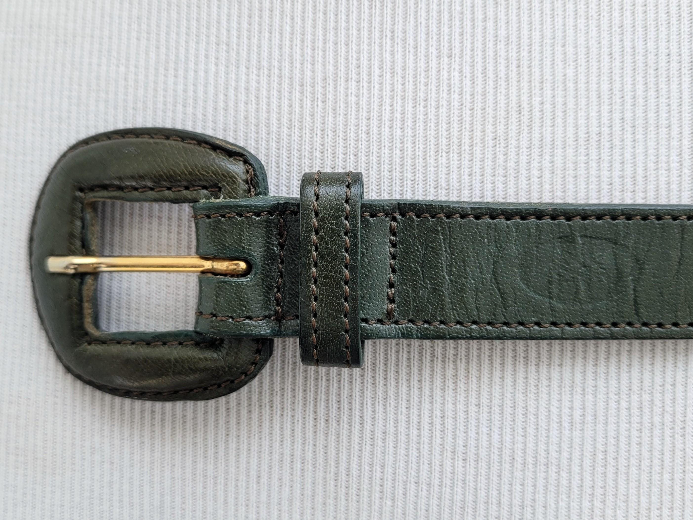 Mulberry Company Made In England Green and Brown Leather Belt MULBERRY COMPANY Vintage Green Leather Belt 75 Cm - Etsy main image 2