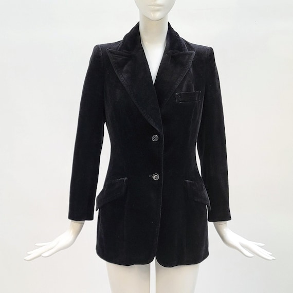 GASTON JAUNET Vintage 1970s Black Velvet Jacket - Etsy