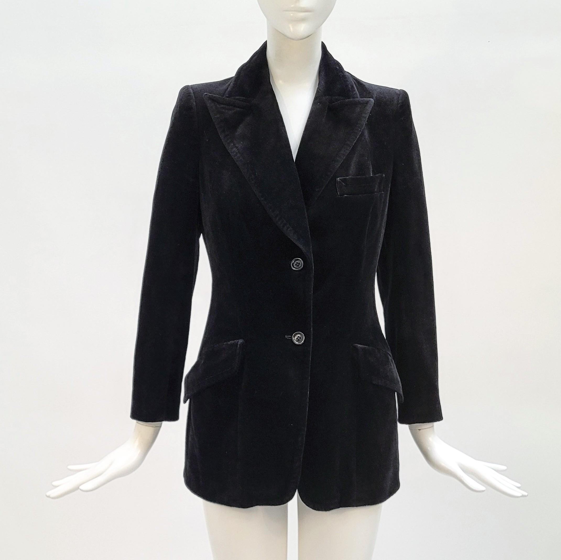GASTON JAUNET Vintage 1970s Black Velvet Jacket - Etsy
