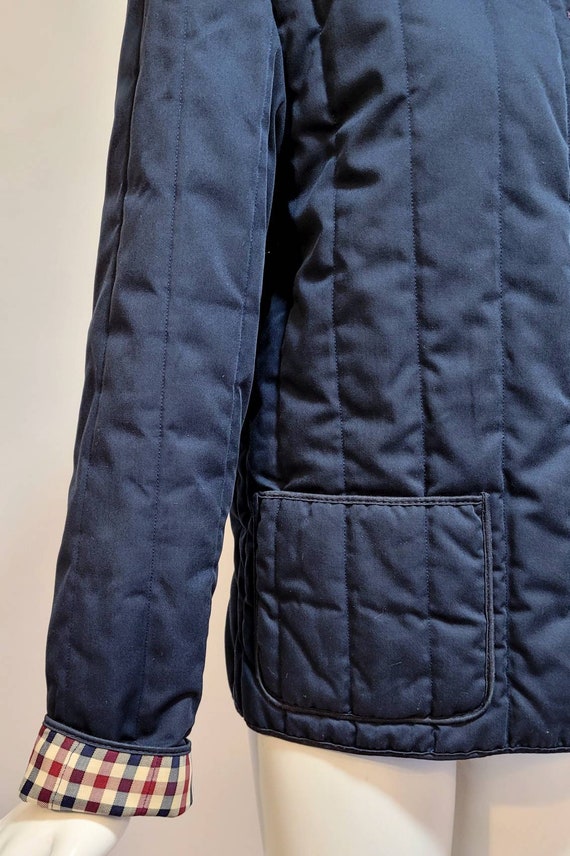 AQUASCUTUM Vintage Navy & Tartan Quilted Jacket - image 9