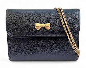 Vintage Nina Ricci Black Woven Leather Hand Bag Purse Paris France