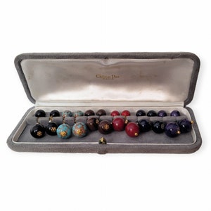 CHRISTIAN DIOR Vintage 1990s Gemstones Cufflinks Set