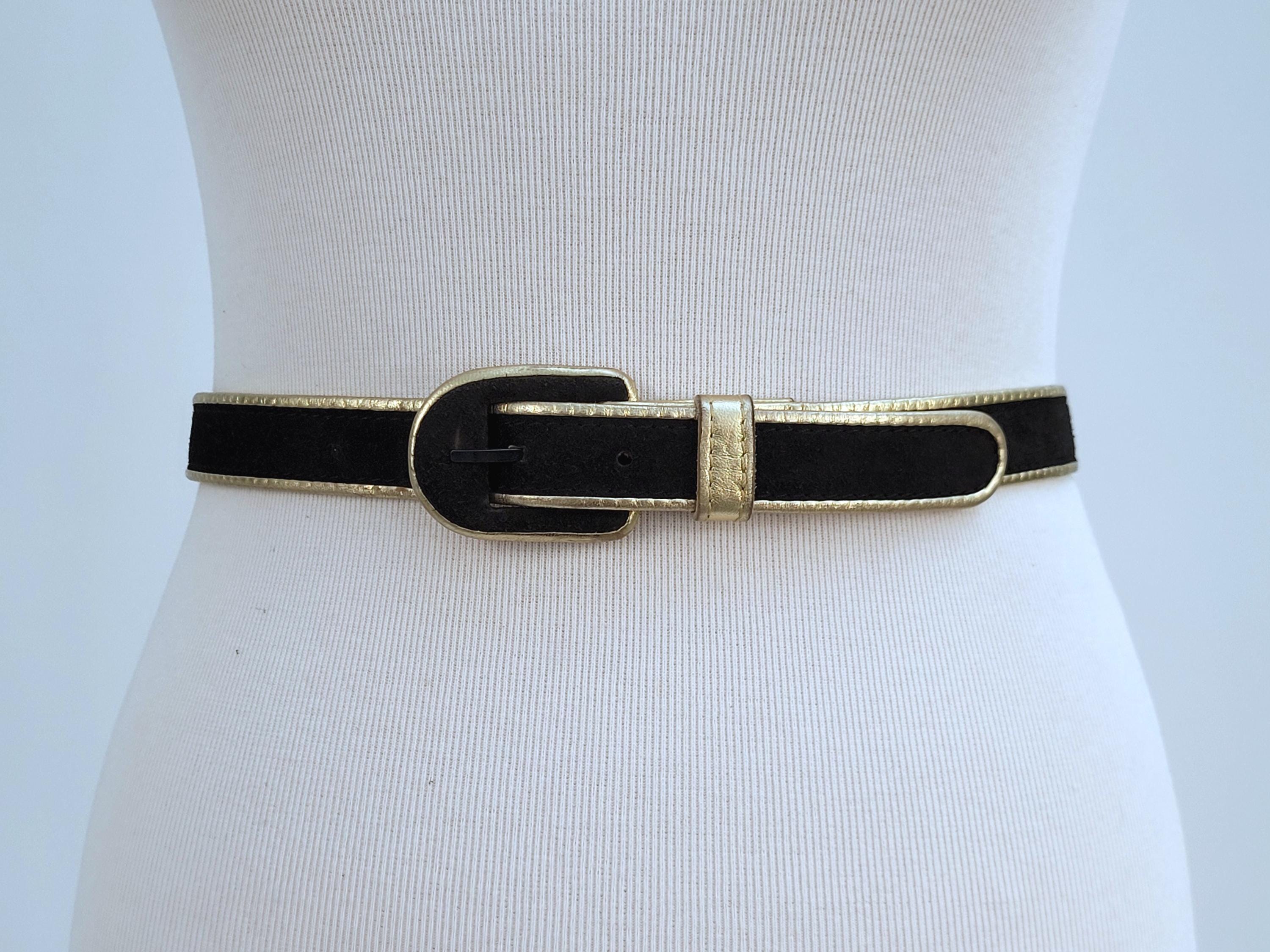Yves Saint Laurent 1970s Suede Waist Belt · Only One Available YVES SAINT LAURENT Vintage 1970s Brown Suede and Gold  main image 2
