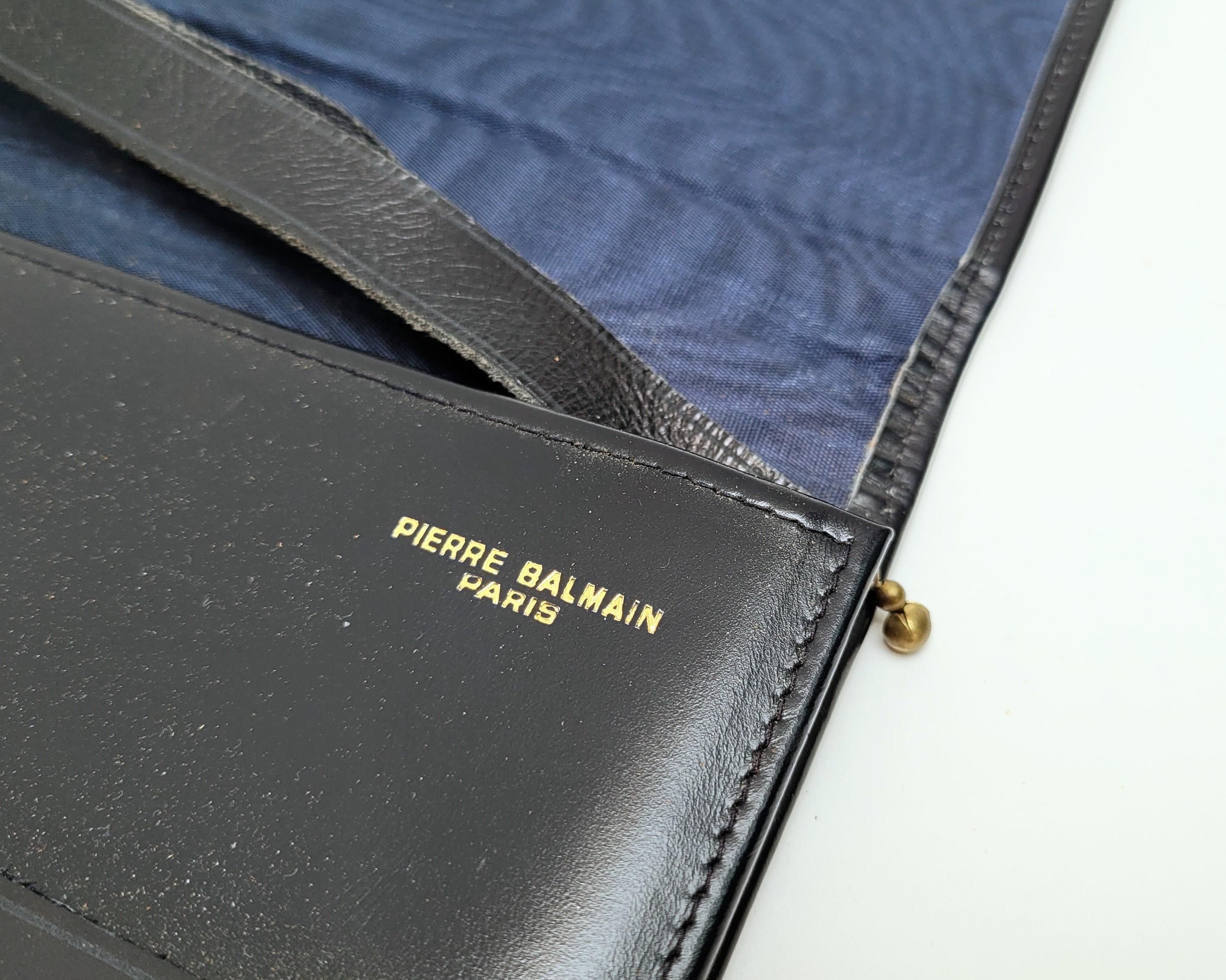 PIERRE BALMAIN Vintage 1970s Monogram Canvas Clutch Handbag - Etsy