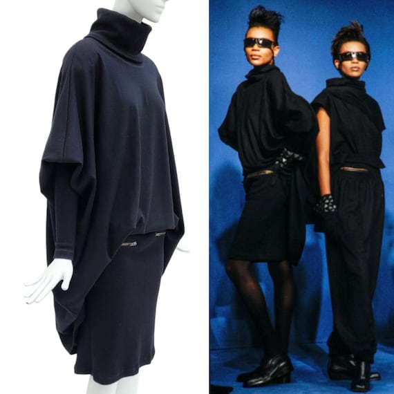 Issey Miyake, Issey MIYAKE Vintage F/W 1984 Oversized Wool Sweater Dress