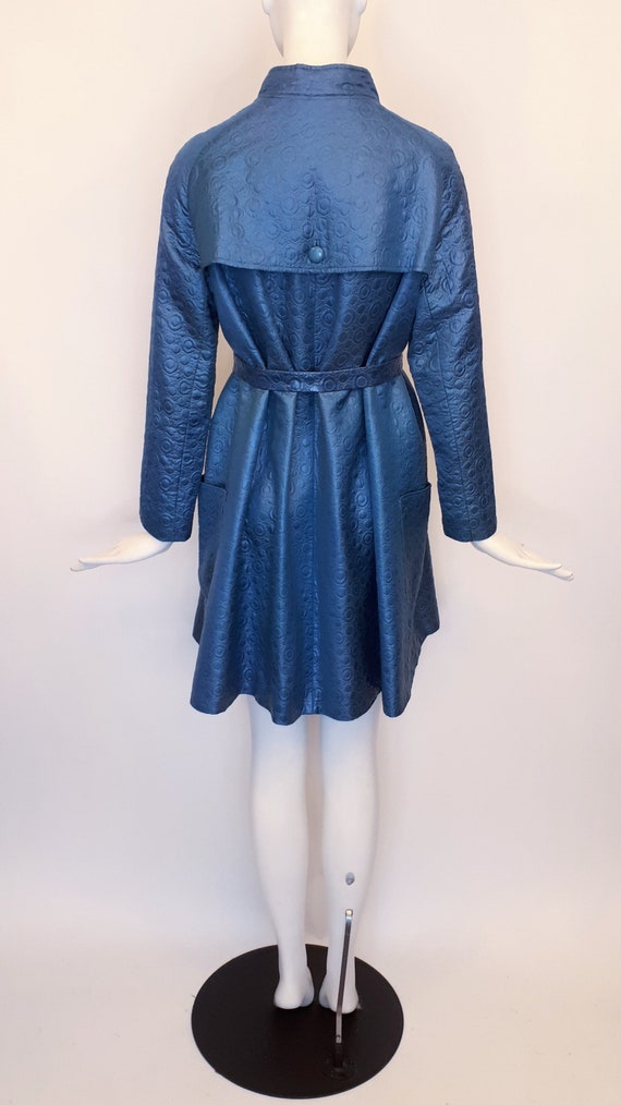 FOUKS Vintage 1960s Blue Rain Coat - image 7