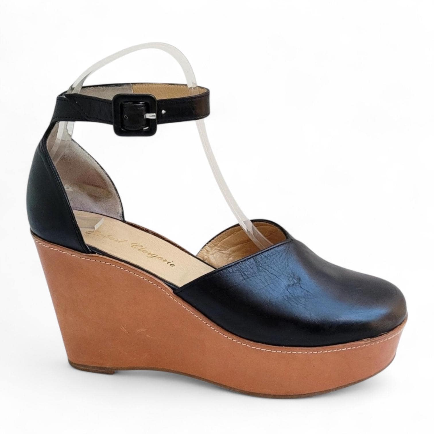 ROBERT CLERGERIE Vintage 1990s Leather Platform Shoes - Etsy