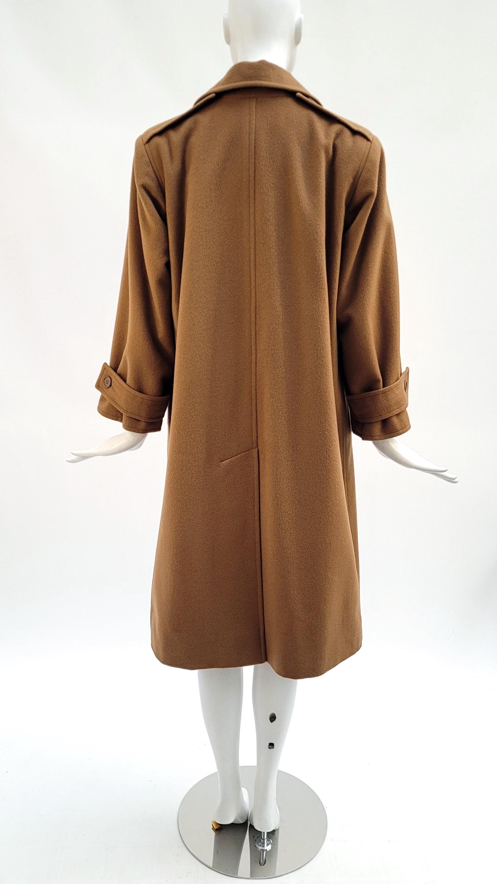 YVES SAINT LAURENT Vintage 1980s Camel Wool Coat - Etsy