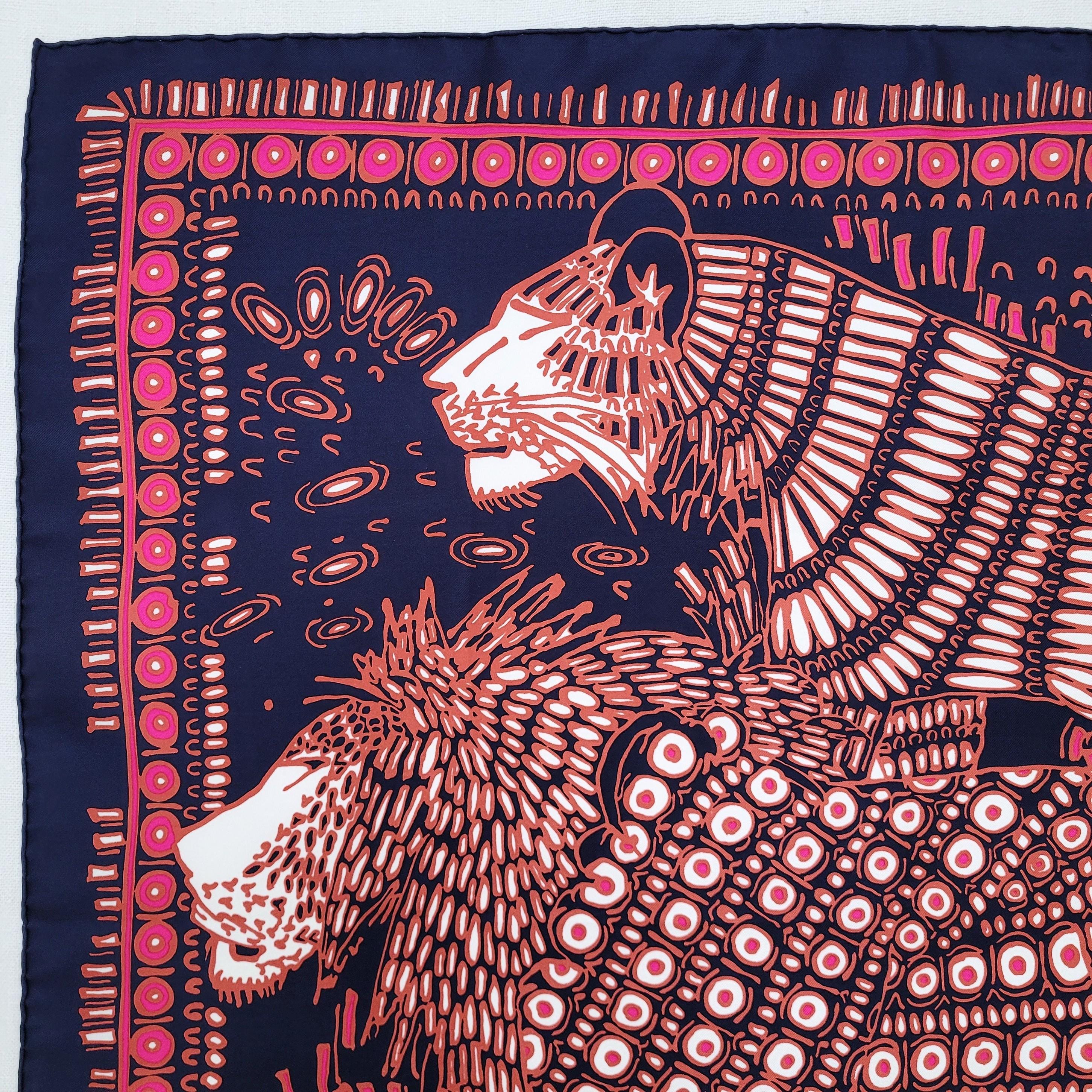 CHRISTIAN DIOR Vintage Early 1970s Iconic Red Lion Silk Scarf - Etsy