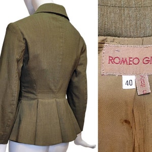 ROMEO GIGLI Vintage 1990s Bronze Jacket with Rear Pleats