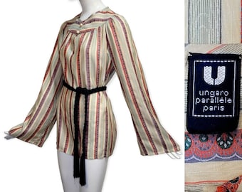 EMANUEL UNGARO Vintage 1970s Russian Silk Blouse