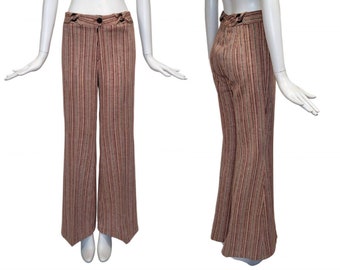 PACO RABANNE Vintage 1970s pantalones acampanados a rayas