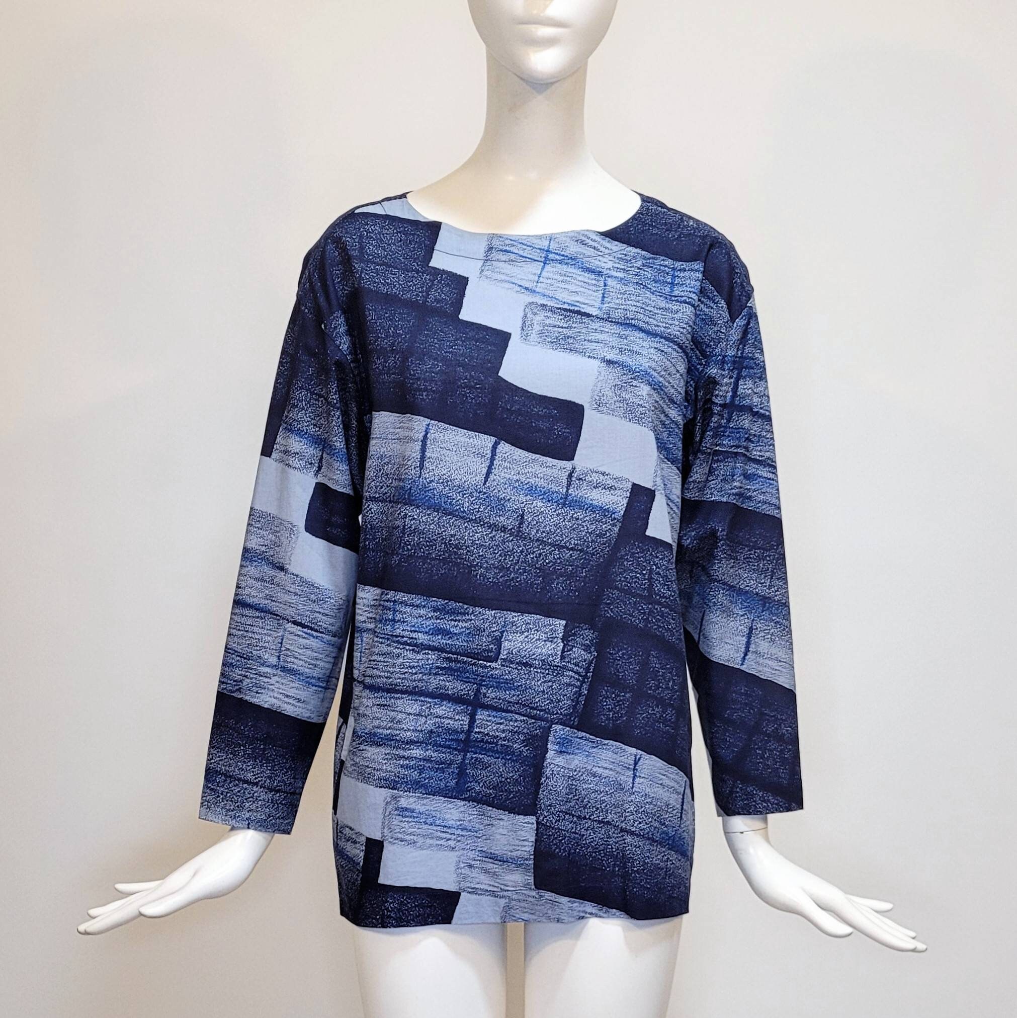 ISSEY MIYAKE Vintage S/S 1988 Printed Cotton Top - Etsy