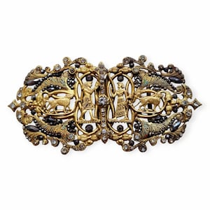 ANTIQUE 1900 Art Nouveau Egypt-inspired Belt Buckle