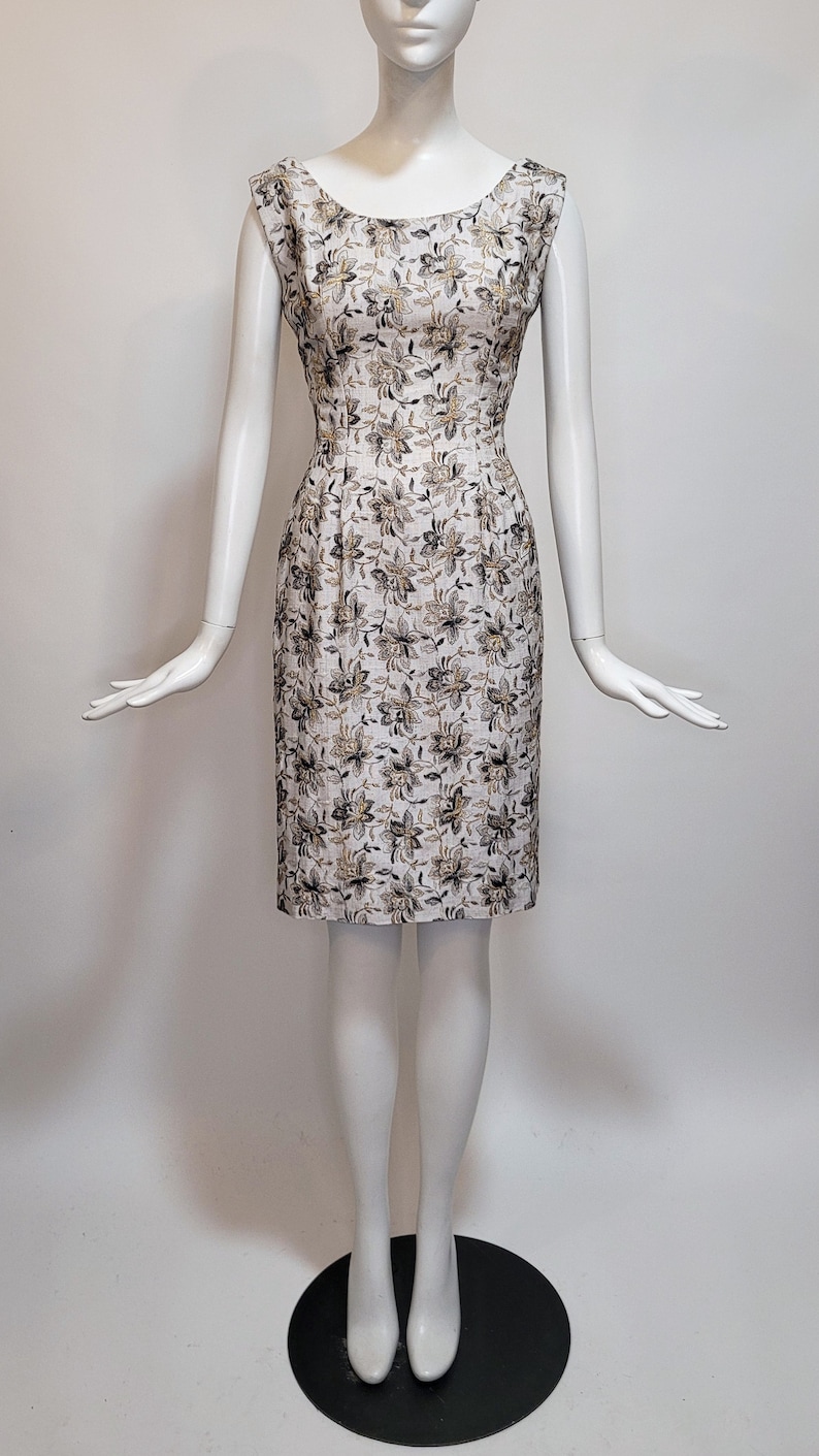 PIERRE BALMAIN FLORILÈGE Vintage 1960s Cocktail Dress image 2