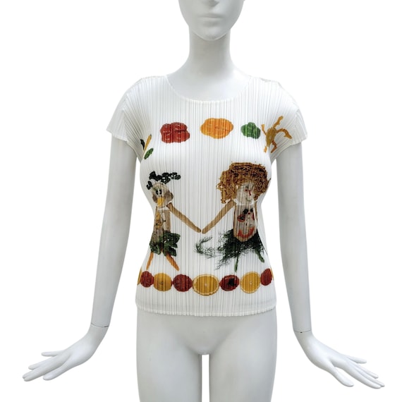 Pleats Please, PLEATS PLEASE Vintage S/S 2004 Vegetables Printed Pleated Tank Top