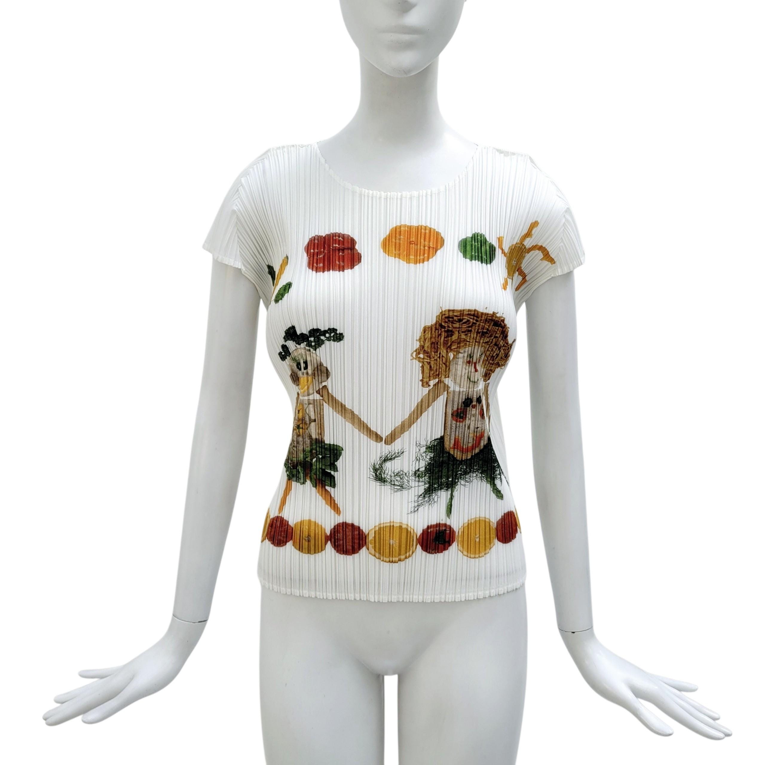 Pleats Please, PLEATS PLEASE Vintage S/S 2004 Vegetables Printed Pleated Tank Top