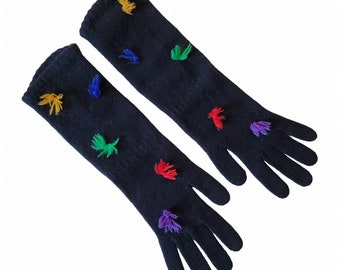 EMANUEL UNGARO Vintage 1980s Long Wool Gloves