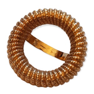 GUY LAROCHE Vintage 1990s Gilt Metal Scarf Ring