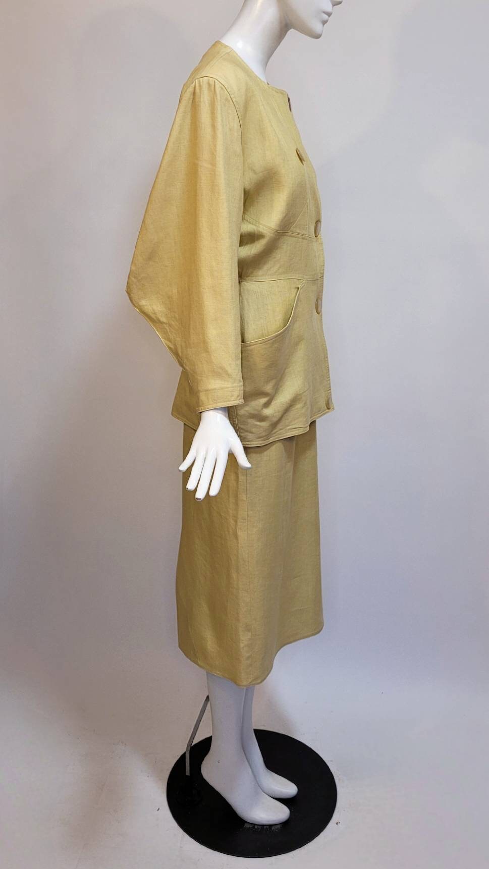 ANNE MARIE BERETTA Vintage S/S 1984 Linen Skirt Suit - Etsy