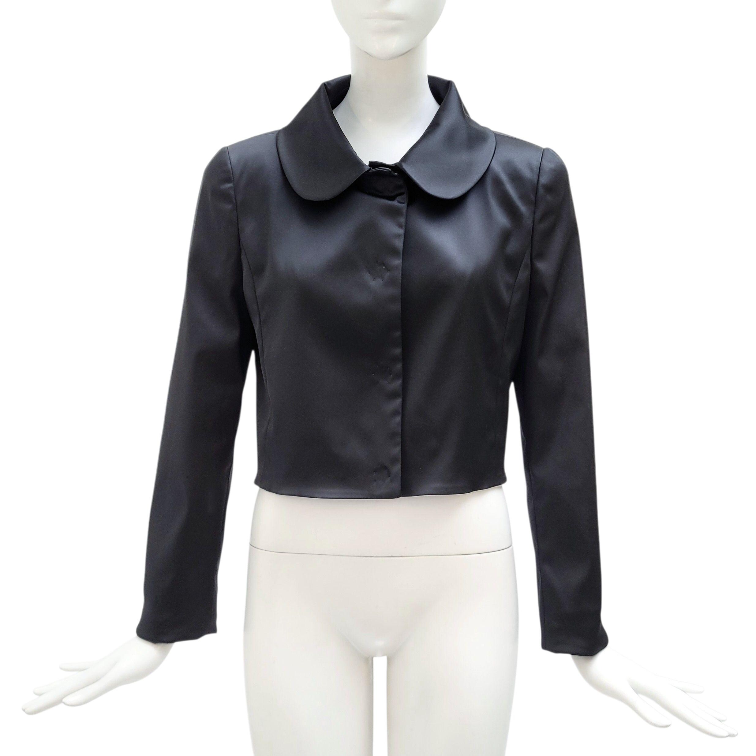 Veste Vintage Rembourrée En Velours Noir Dolce&Gabbana Taille 36 - Occasion Très Bon état