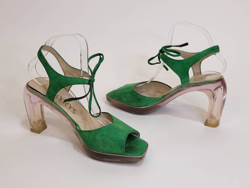 ROGER VIVIER for MYRYS ヴィンテージ 1997 グリーン スエード
