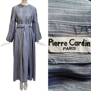 PIERRE CARDIN COUTURE Vintage 1970s Printed Silk Dress