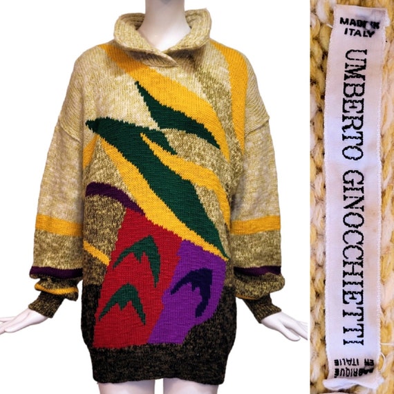 UMBERTO GINOCCHIETTI Vintage 1980s Knitted Wool Sweater - Etsy Israel