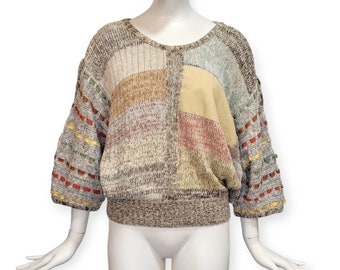 LA SQUADRA Vintage 1980s Knitted Cotton Sweater