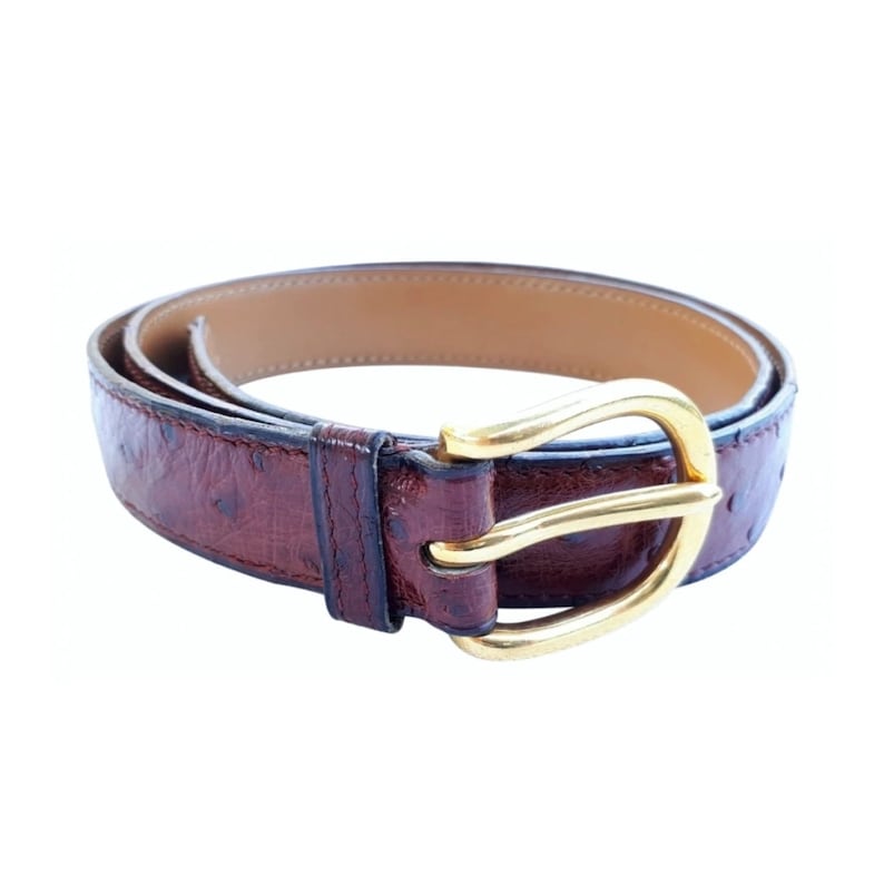 HERMES Paris Vintage Ostrich Belt 70 cm image 1