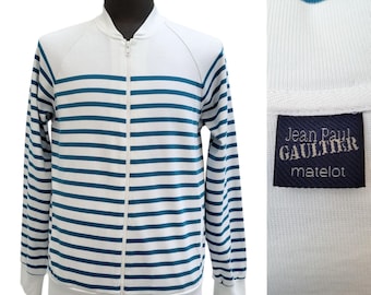 JEAN PAUL GAULTIER Vintage 2000s Marinière Cotton Zipped Sweater