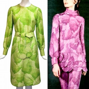 PIERRE CARDIN Vintage Spring 1970 Silk Shantung Ensemble