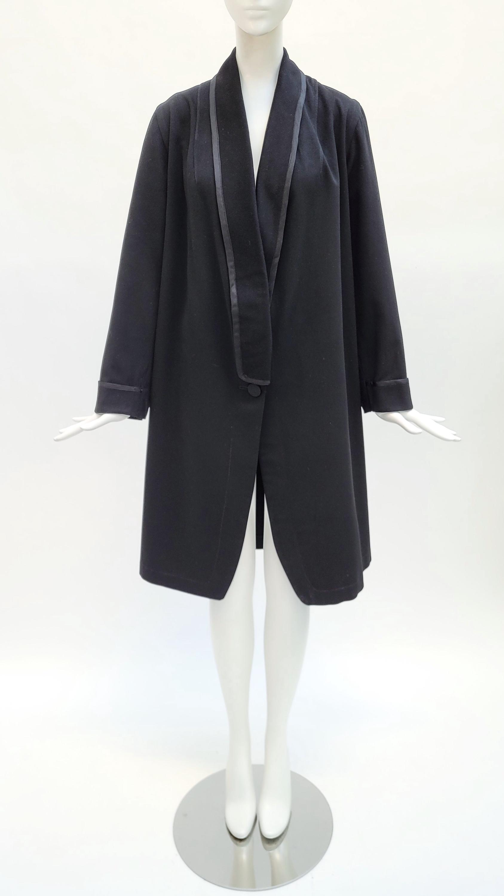 【Belle Jardiniere Paris】1920年代　ダスターコート BELLE JARDINIERE Vintage 1920s Black Wool Coat - Etsy