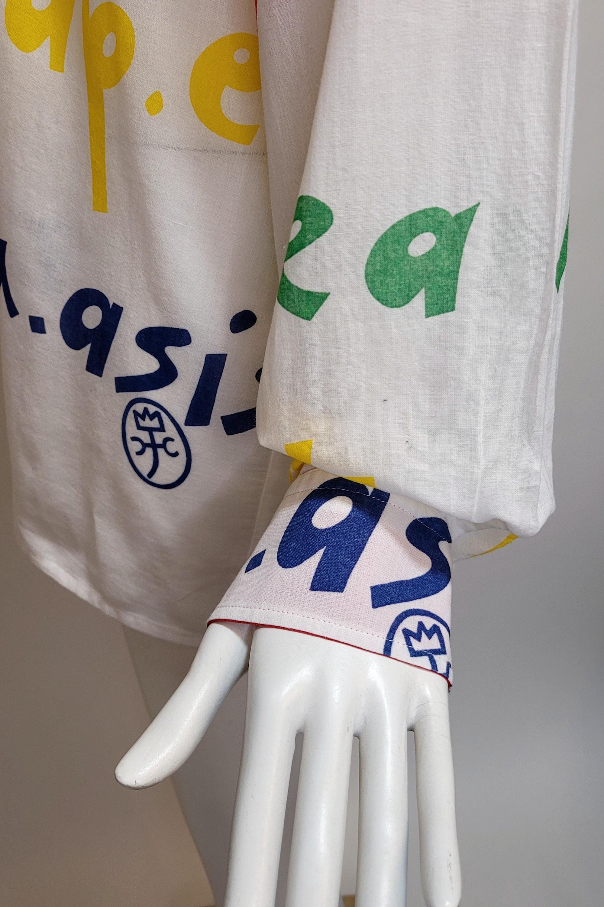 JEAN CHARLES De CASTELBAJAC Vintage 1990s White Printed Shirt - Etsy