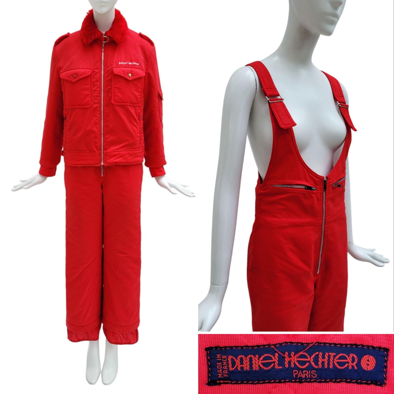 DANIEL HECHTER Vintage Early 1970s 2 Pieces Red Ski Suit - Etsy 
