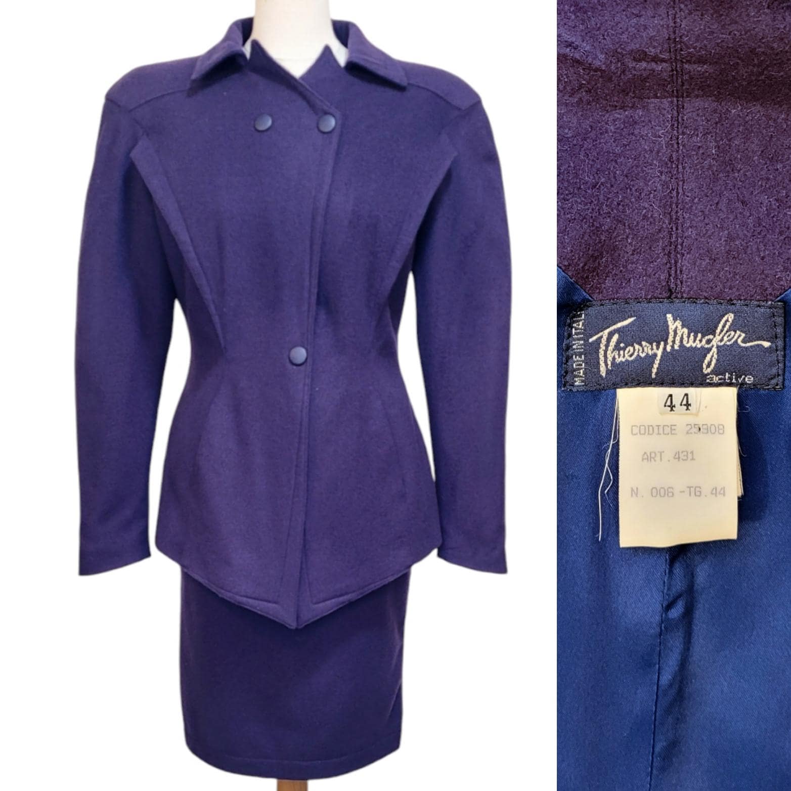 THIERRY MUGLER Vintage Fall 1988 Purple Suit - Etsy