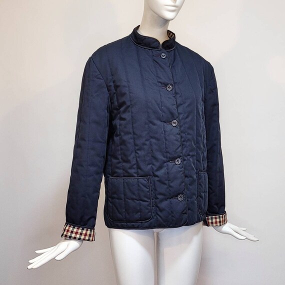 AQUASCUTUM Vintage Navy & Tartan Quilted Jacket - image 4