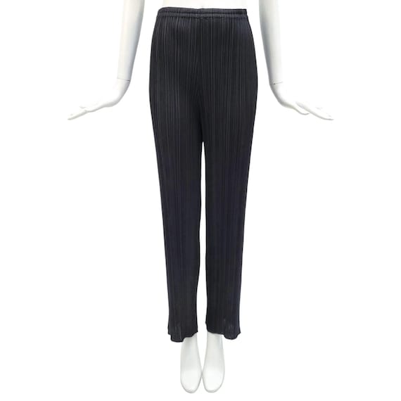 Pleats Please, PLEATS PLEASE Vintage 2000 Black Pleated Trousers