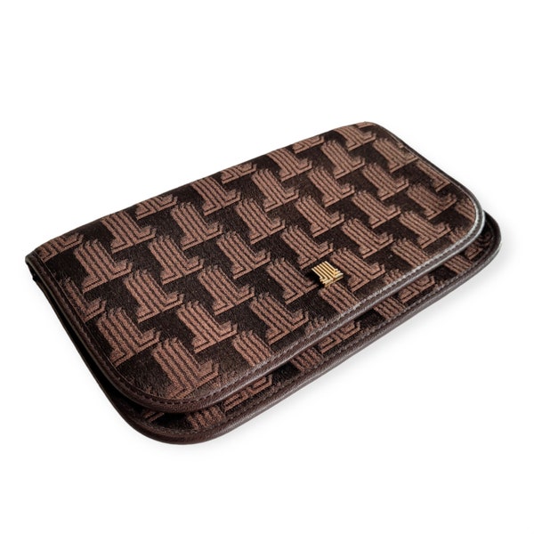 LANVIN Vintage 1970s Monogram Clutch