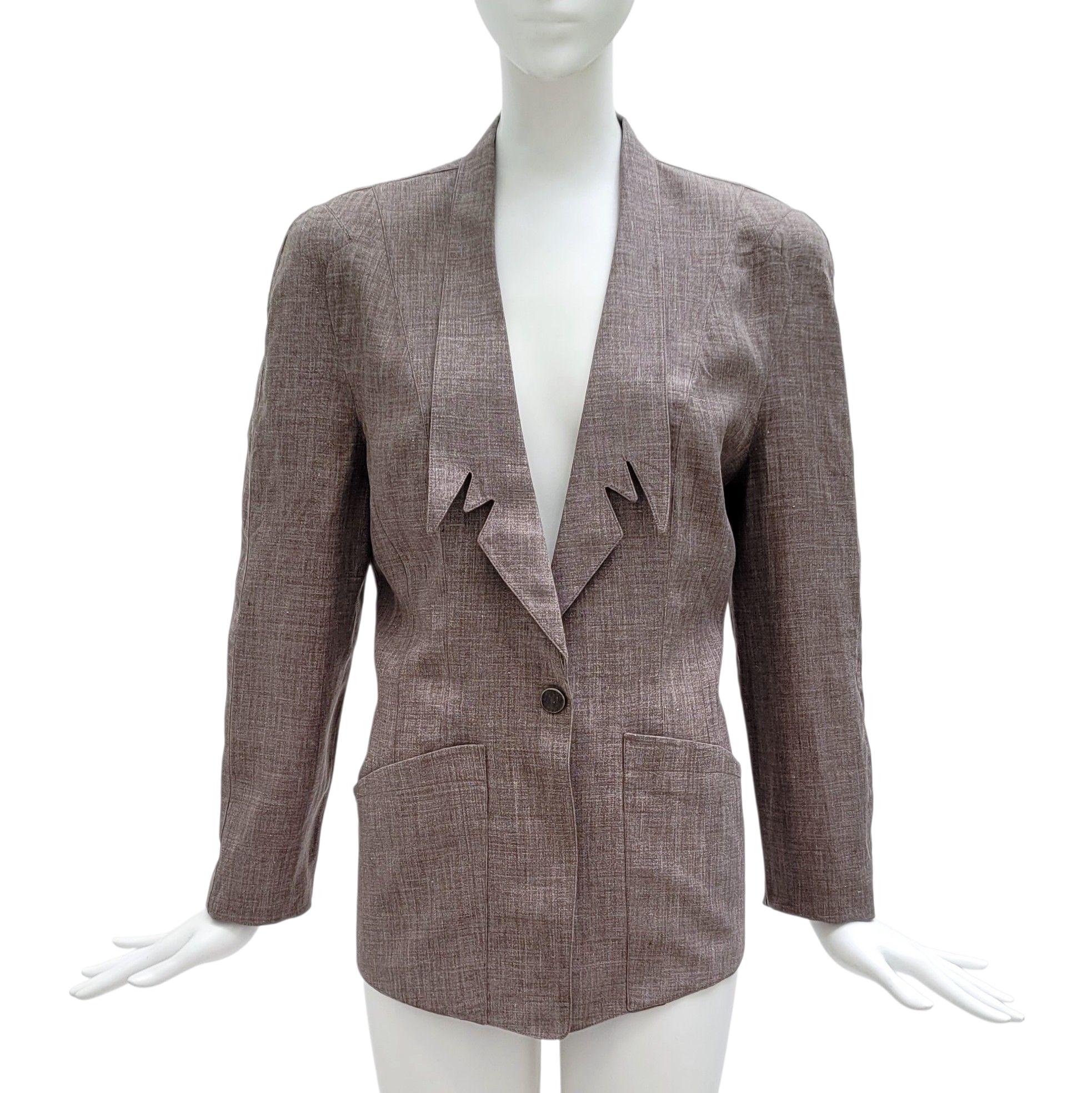 ティエリーミュグレーの麻のジャケット ティエリーミュグレーの麻のジャケット テリィーミュグレー 麻の