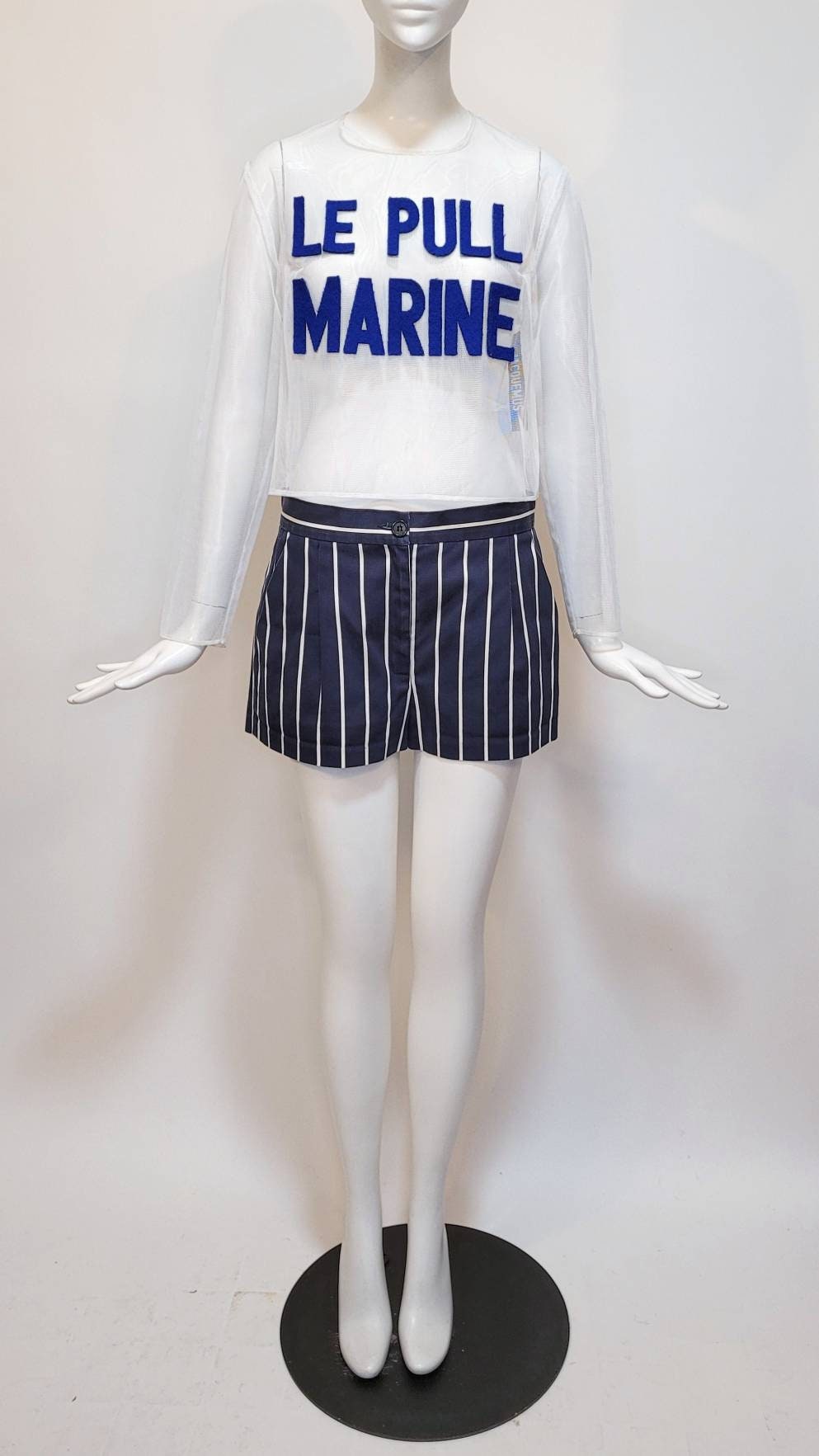JACQUEMUS Le pull Marin M ネイビー＆ホワイト Jacquemus Le Pull Marina セーター | ブルー | FARFETCH JP