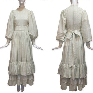 VINTAGE 1970s Prairie Cotton Dress