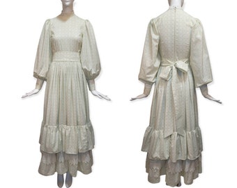 VINTAGE 1970s Prairie Cotton Dress