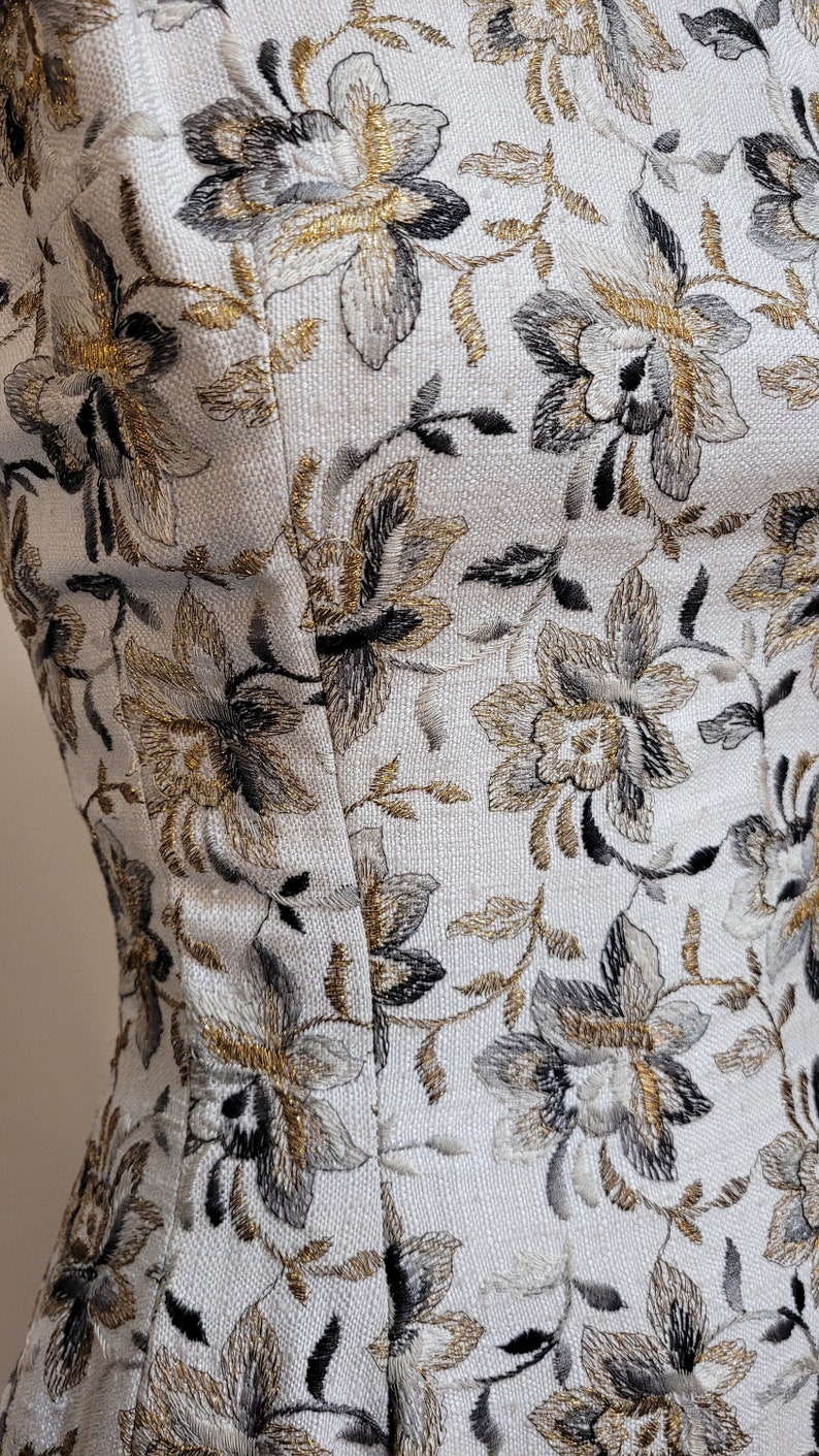 PIERRE BALMAIN FLORILÈGE Vintage 1960s Cocktail Dress image 8