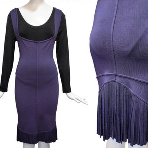 ALAÏA Vintage F/W 1988 Purple Jersey Dress