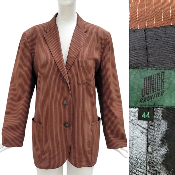 Jean Paul Gaultier, JEAN PAUL GAULTIER Vintage S/S 1990 Unisex Striped Jacket