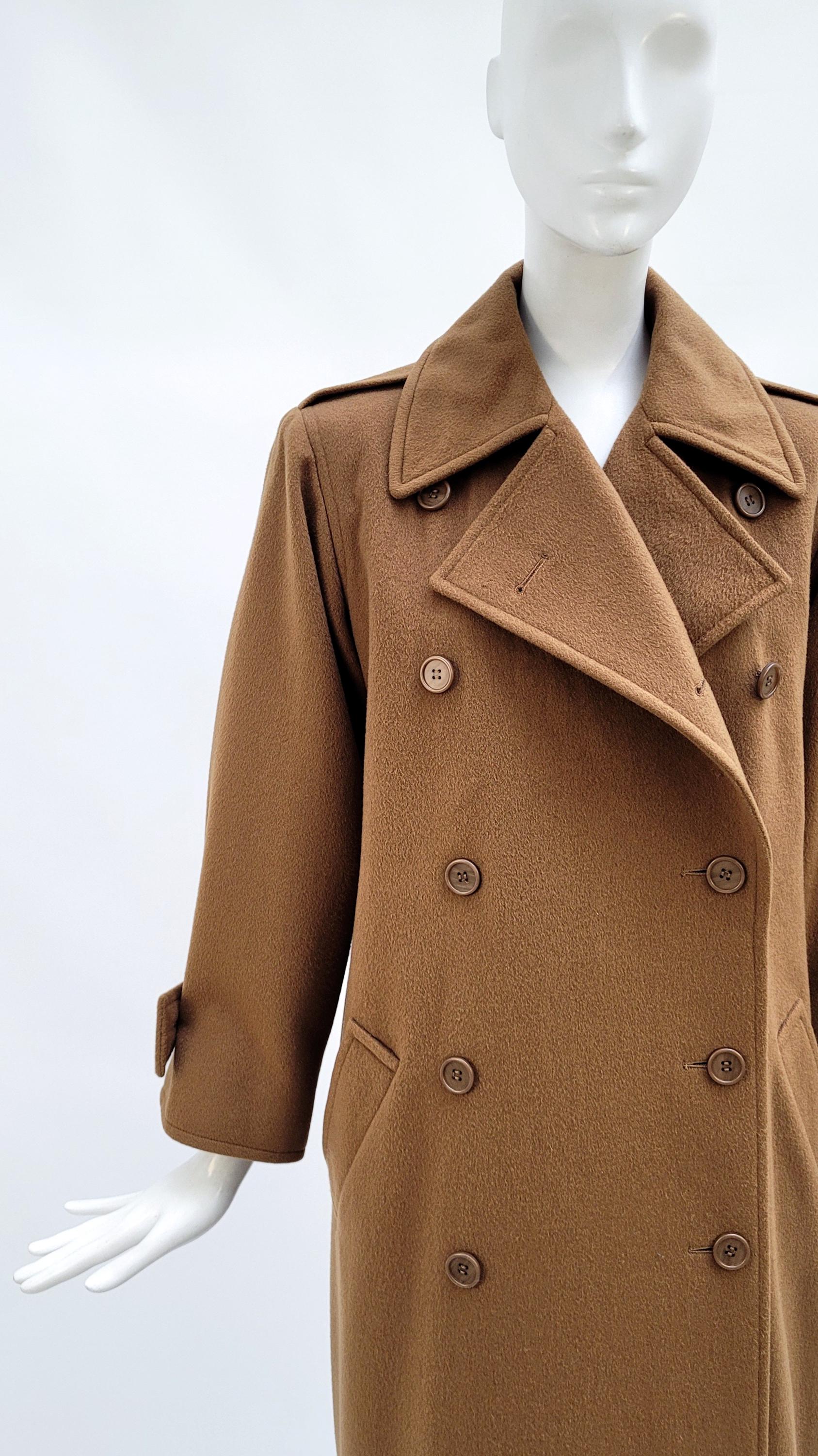 YVES SAINT LAURENT Vintage 1980s Camel Wool Coat - Etsy